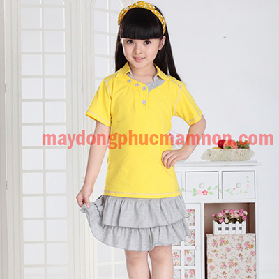 Mẫu đồng phục mầm non bé gái | Mau dong phuc mam non be gai